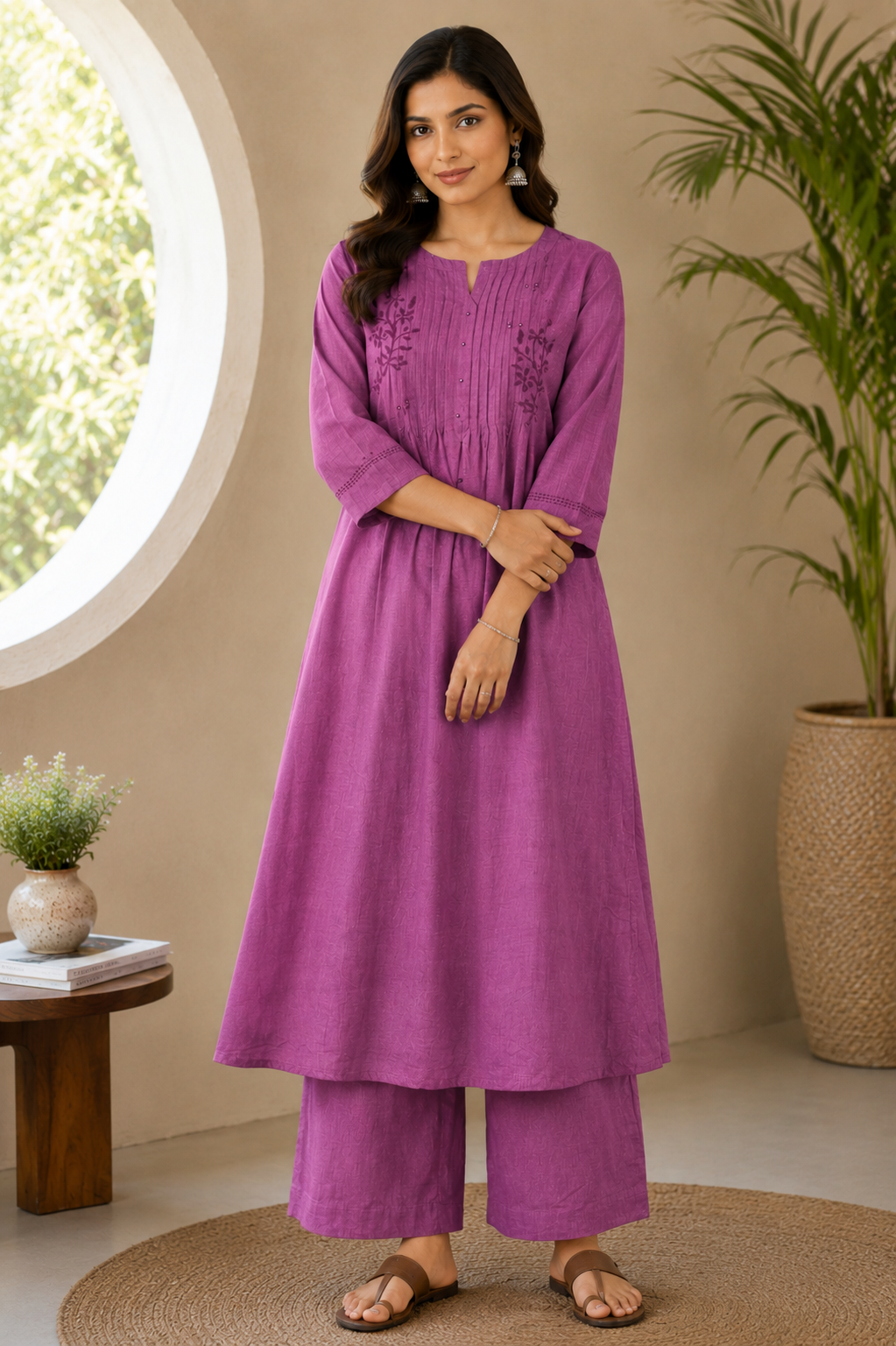 Lilac Glow Kurta Set