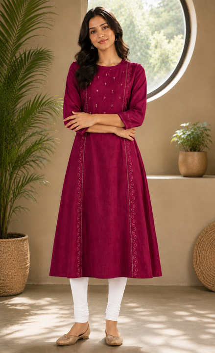 Gulaabi Grace Kurta