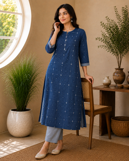 Indigo Charm Kurta Set