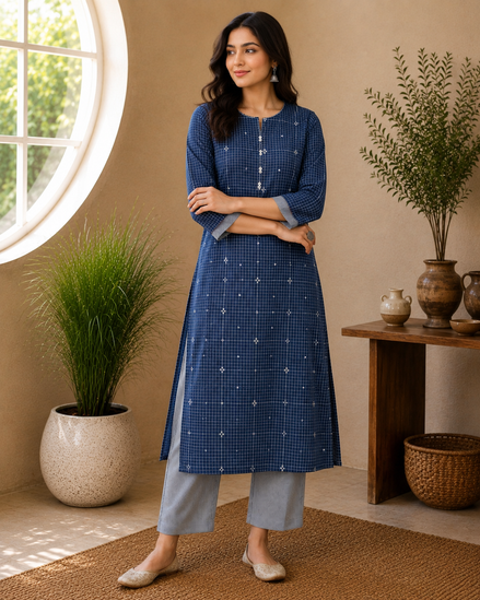 Indigo Charm Kurta Set