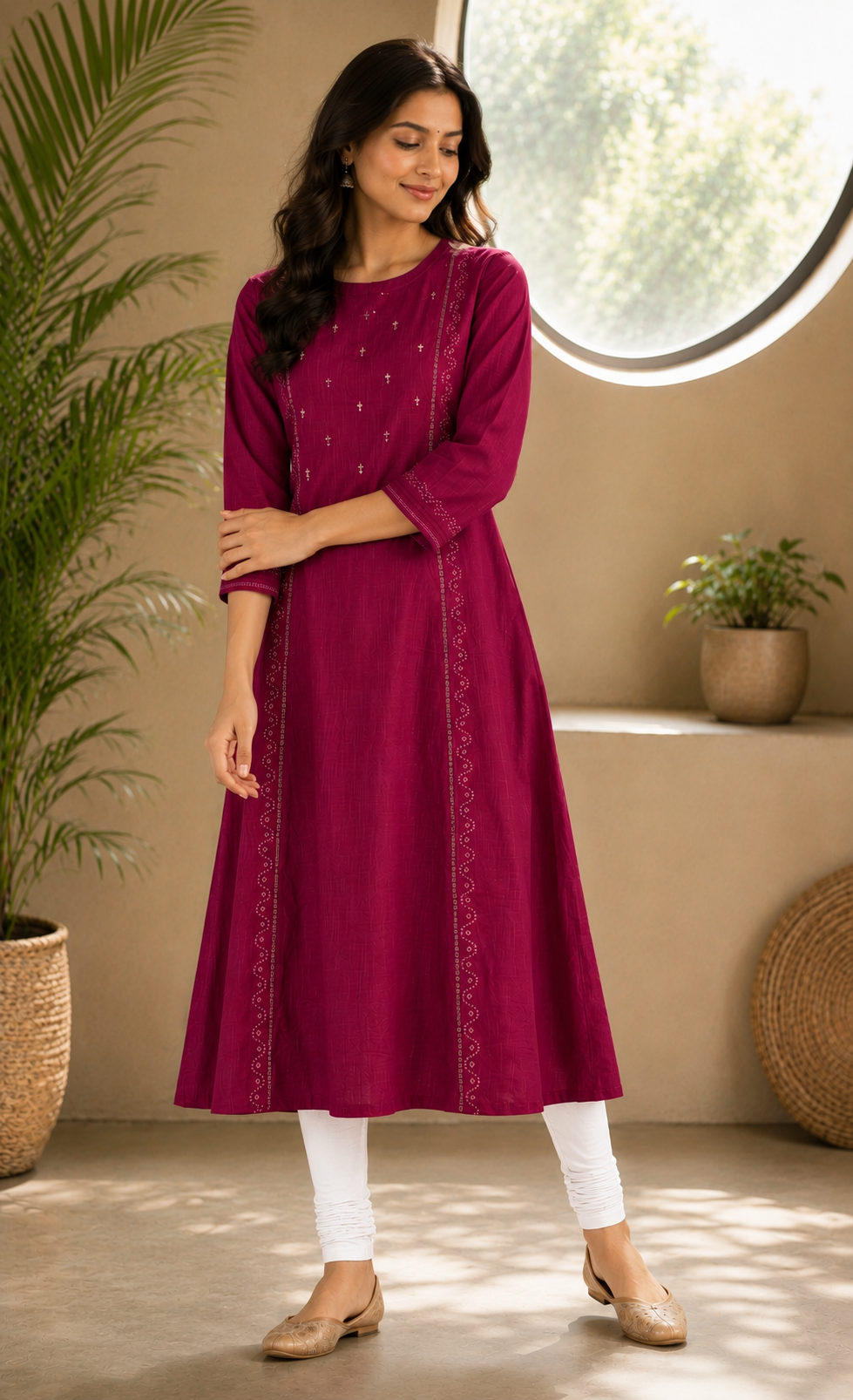 Gulaabi Grace Kurta