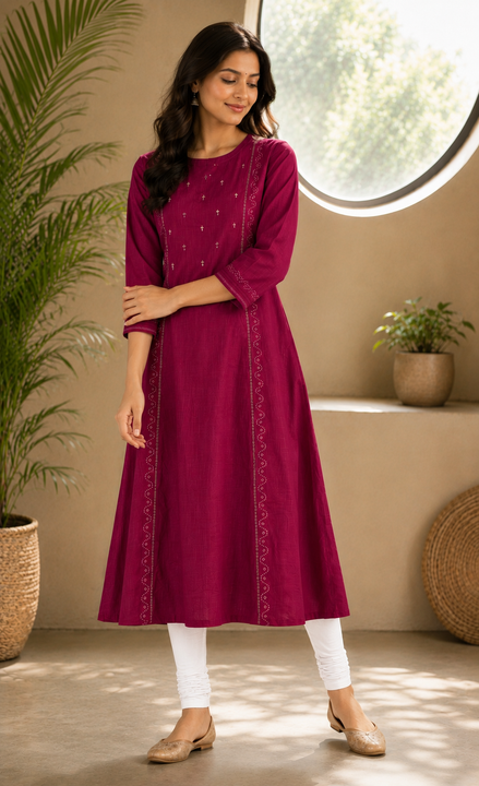 Gulaabi Grace Kurta