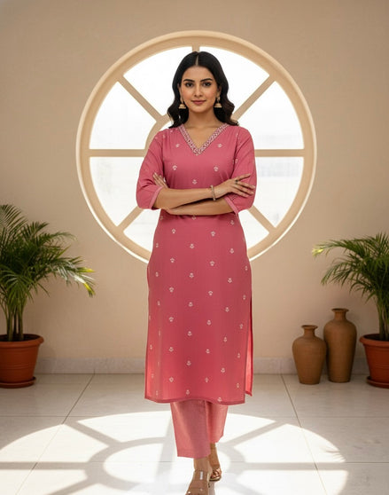 Soft Pink Elegance Kurta Set