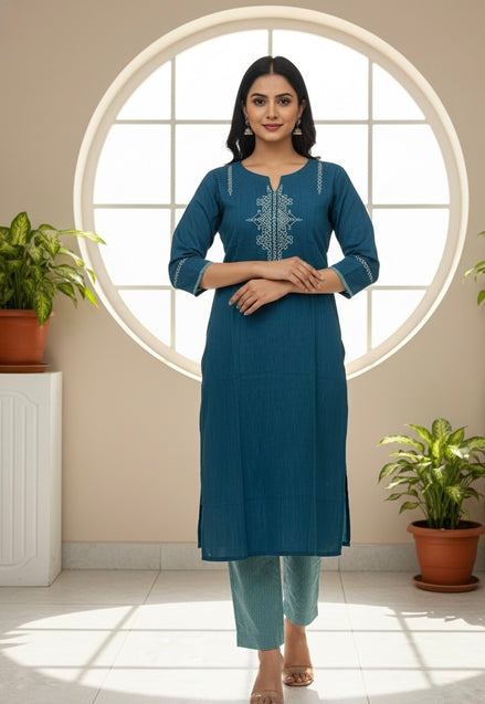 Soft Blue Kurta set with pants