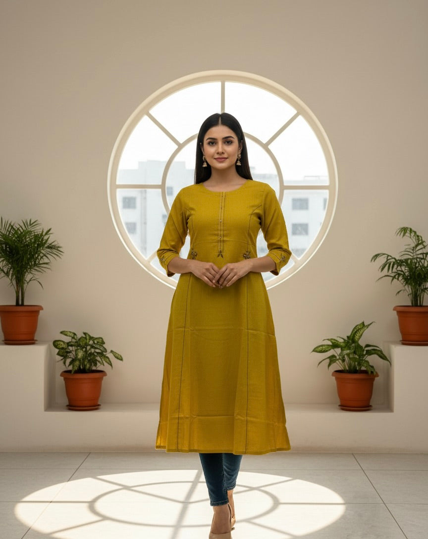 Yellow Delight Kurti
