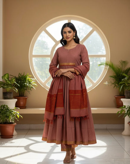 Rust Essence Anarkali