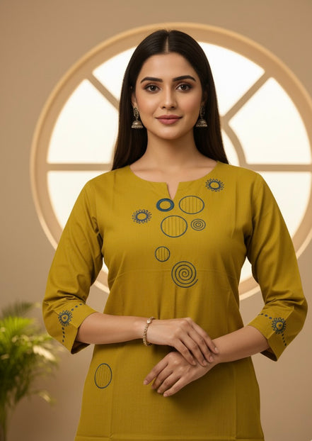 Yellow Elegance Kurti