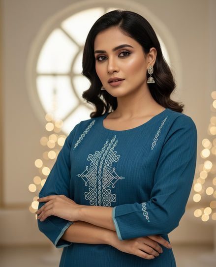 Soft Blue Kurta set with pants