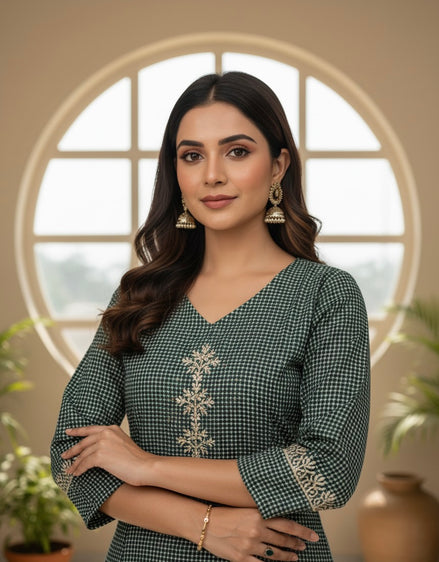 Green Classic Kurta Set