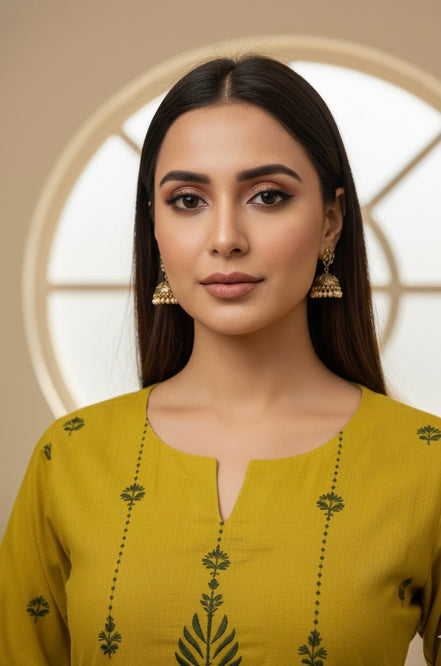 Yellow Grace Kurti