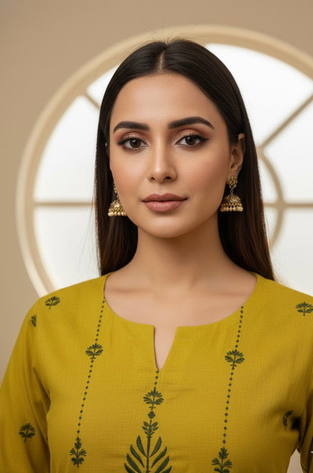 Yellow Grace Kurti